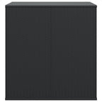 Garden Cushion Box PE Rattan 100x97.5x104 cm Black