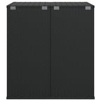 Garden Cushion Box PE Rattan 100x97.5x104 cm Black