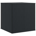 Garden Cushion Box PE Rattan 100x97.5x104 cm Black