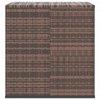 Garden Cushion Box PE Rattan 100x97.5x104 cm Brown