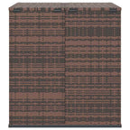 Garden Cushion Box PE Rattan 100x97.5x104 cm Brown