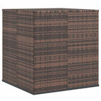 Garden Cushion Box PE Rattan 100x97.5x104 cm Brown