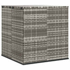 Garden Cushion Box PE Rattan 100x97.5x104 cm Grey
