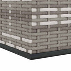 Garden Cushion Box PE Rattan 100x97.5x104 cm Grey