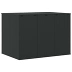 Garden Cushion Box PE Rattan 145x100x103 cm Black
