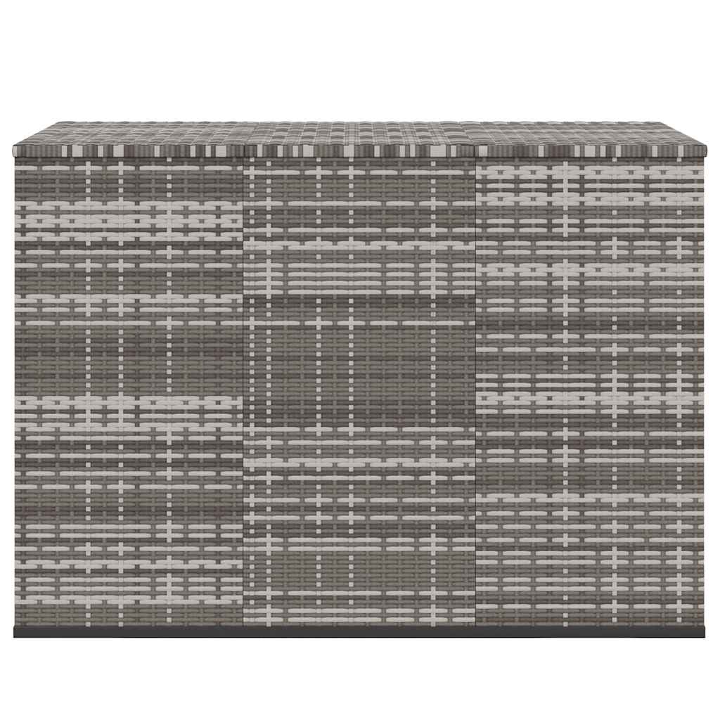 Garden Cushion Box PE Rattan 145x100x103 cm Grey