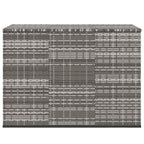Garden Cushion Box PE Rattan 145x100x103 cm Grey