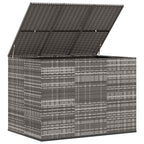 Garden Cushion Box PE Rattan 145x100x103 cm Grey