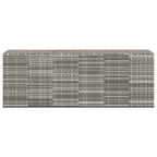 Garden Cushion Box PE Rattan 291x100.5x104 cm Grey