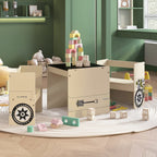 3 Piece Kids Table And Chair Set Off-Road Car Design Mdf
