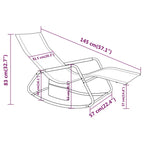 Sun Lounger Steel and Textilene Black