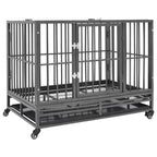 Dog Cage With Wheels Steel
