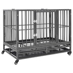 Dog Cage With Wheels Steel