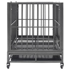 Dog Cage With Wheels Steel