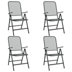 Folding Garden Chairs 4 pcs Expanded Metal Mesh Anthracite