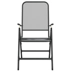 Folding Garden Chairs 4 pcs Expanded Metal Mesh Anthracite