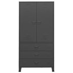 Industrial Wardrobe Anthracite 90x50x180 cm Metal