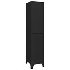 Locker Cabinet Black 38x45x180 cm Steel