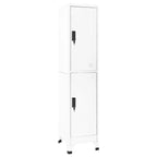 Locker Cabinet White 38x45x180 cm Steel