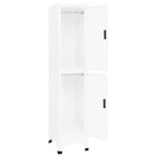 Locker Cabinet White 38x45x180 cm Steel