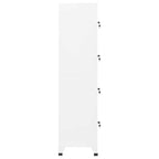 Locker Cabinet White 38x45x180 cm Steel