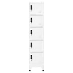 Locker Cabinet White 38x40x180 cm Steel