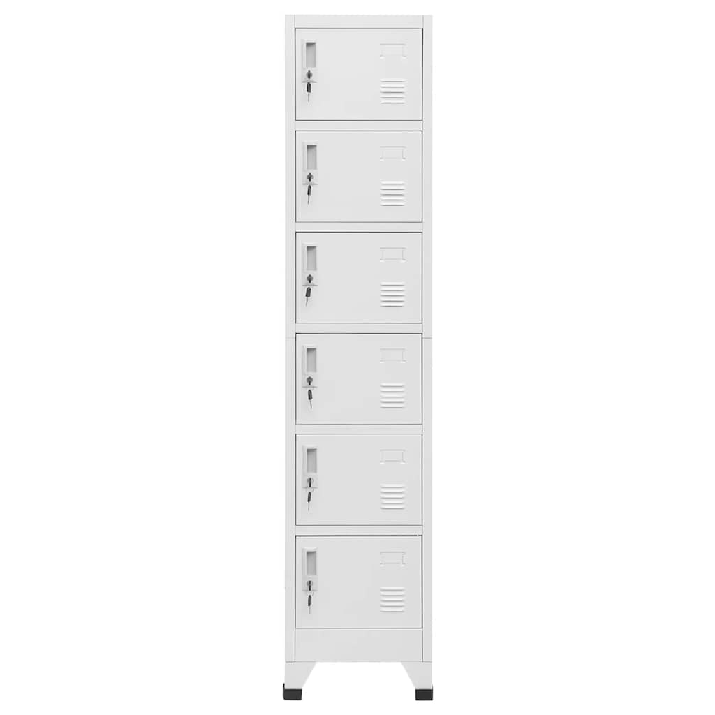 Locker Cabinet Light Grey 38x40x180 cm Steel