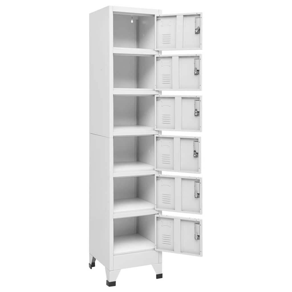 Locker Cabinet Light Grey 38x40x180 cm Steel