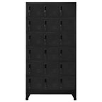 Locker Cabinet Black 90x40x180 cm Steel
