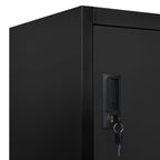 Locker Cabinet Black 90x40x180 cm Steel