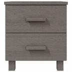 Bedside Cabinet HAMAR Light Grey 40x35x44.5 cm Solid Pinewood