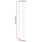 Wall Mounted Wine Rack for 12 Bottles White Iron