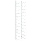 Wall Mounted Wine Rack for 24 Bottles White Iron
