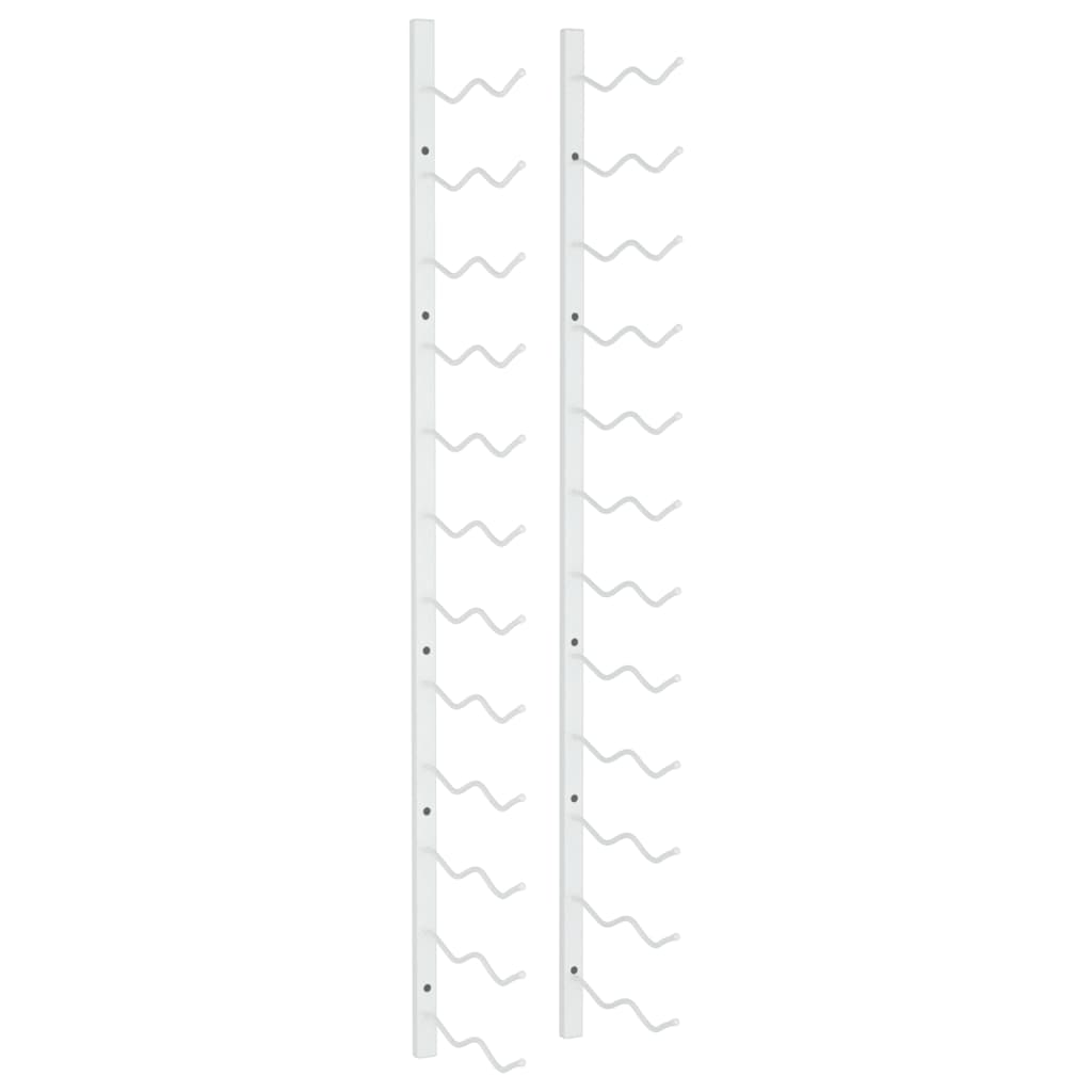 Wall Mounted Wine Rack for 24 Bottles White Iron