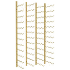 Wall Mounted Wine Rack for 36 Bottles 2 pcs Gold Iron