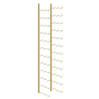Wall Mounted Wine Rack for 36 Bottles 2 pcs Gold Iron