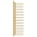 Wall Mounted Wine Rack for 36 Bottles 2 pcs Gold Iron