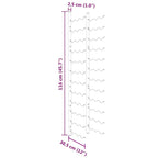 Wall Mounted Wine Rack for 36 Bottles 2 pcs Gold Iron