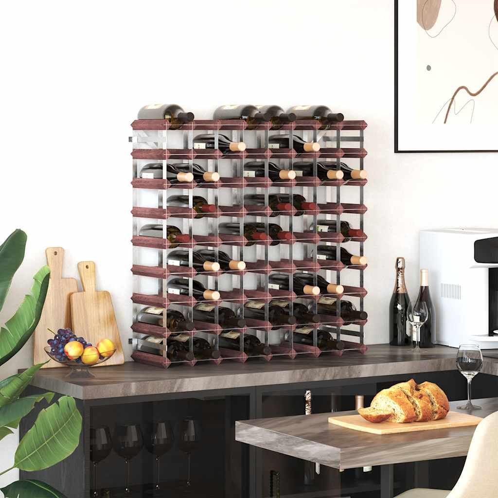 Wine Rack for 72 Bottles Brown Solid Wood Pine