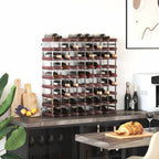 Wine Rack for 72 Bottles Brown Solid Wood Pine