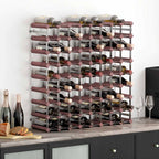 Wine Rack for 72 Bottles Brown Solid Wood Pine
