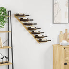 Wall-mounted Wine Rack for 7 Bottles Gold Metal