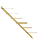 Wall-mounted Wine Rack for 7 Bottles Gold Metal