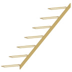 Wall-mounted Wine Rack for 7 Bottles Gold Metal