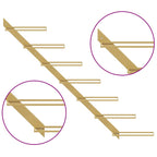 Wall-mounted Wine Rack for 7 Bottles Gold Metal