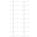 Wall-mounted Wine Rack for 9 Bottles 2 pcs White Iron