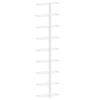 Wall-mounted Wine Rack for 9 Bottles 2 pcs White Iron