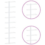 Wall-mounted Wine Rack for 9 Bottles 2 pcs White Iron