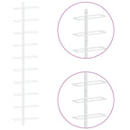 Wall-mounted Wine Rack for 10 Bottles 2 pcs White Metal