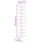 Wall-mounted Wine Rack for 10 Bottles 2 pcs White Metal